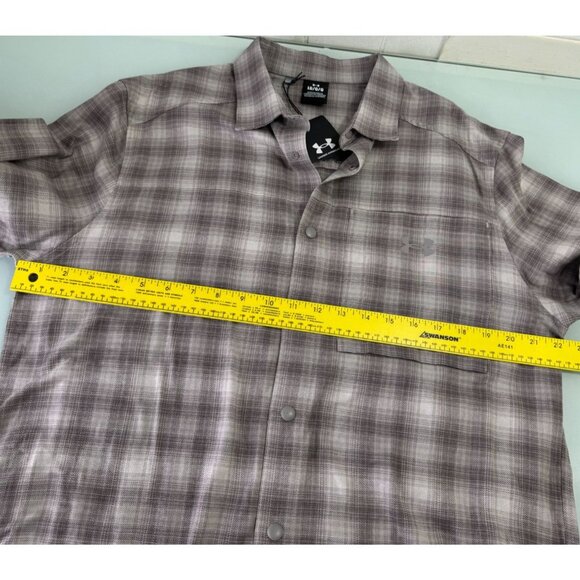 New Under Armour UA Tradesman Flex Flannel Shirt Mens Large L Snap Button Up NWT - Picture 6 of 13
